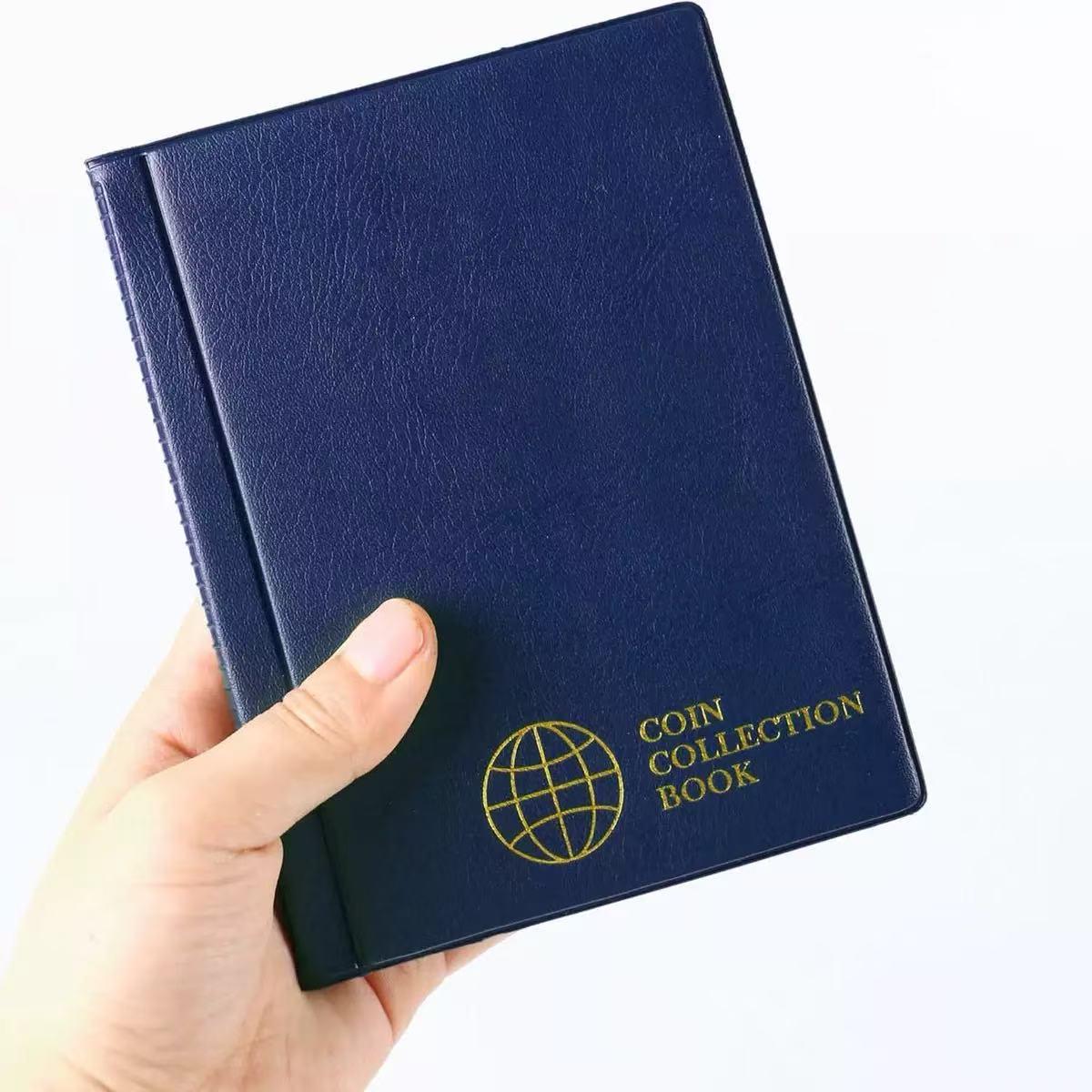 Альбом для коллекции монет на 120 карманов для памятных и старинных монет 120 pockets синий