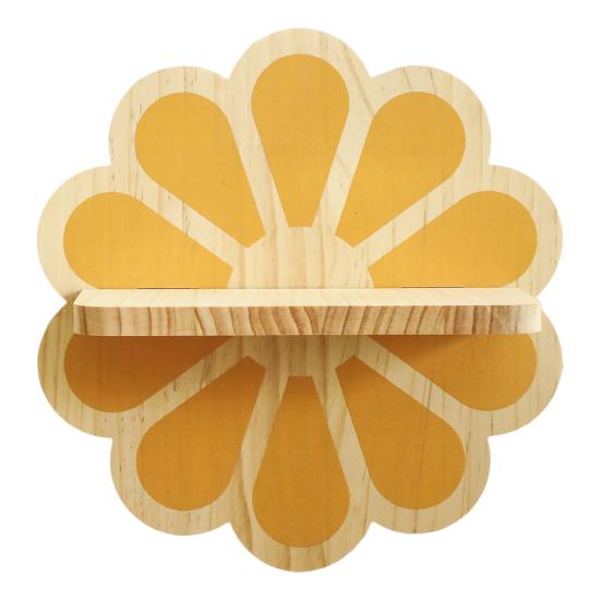 Yousheng Decorative Floating Shelf Flower Shape Wall Shelf Wooden Wall Plant Holder Crystal Display Shelf for Figurines Home Decorations Storage