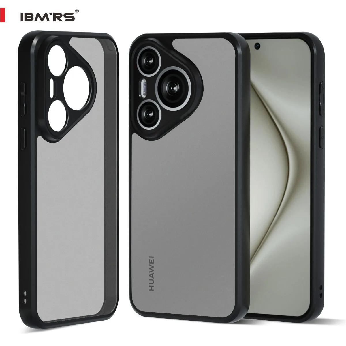 

(В комплекте ремешок на запястье)Чехол IBMRS для Huawei Pura 70 Pro,(Защита военного уровня) (Не желтеет) Противоударный чехол для телефона - черный камуфляж matte black матовый черный