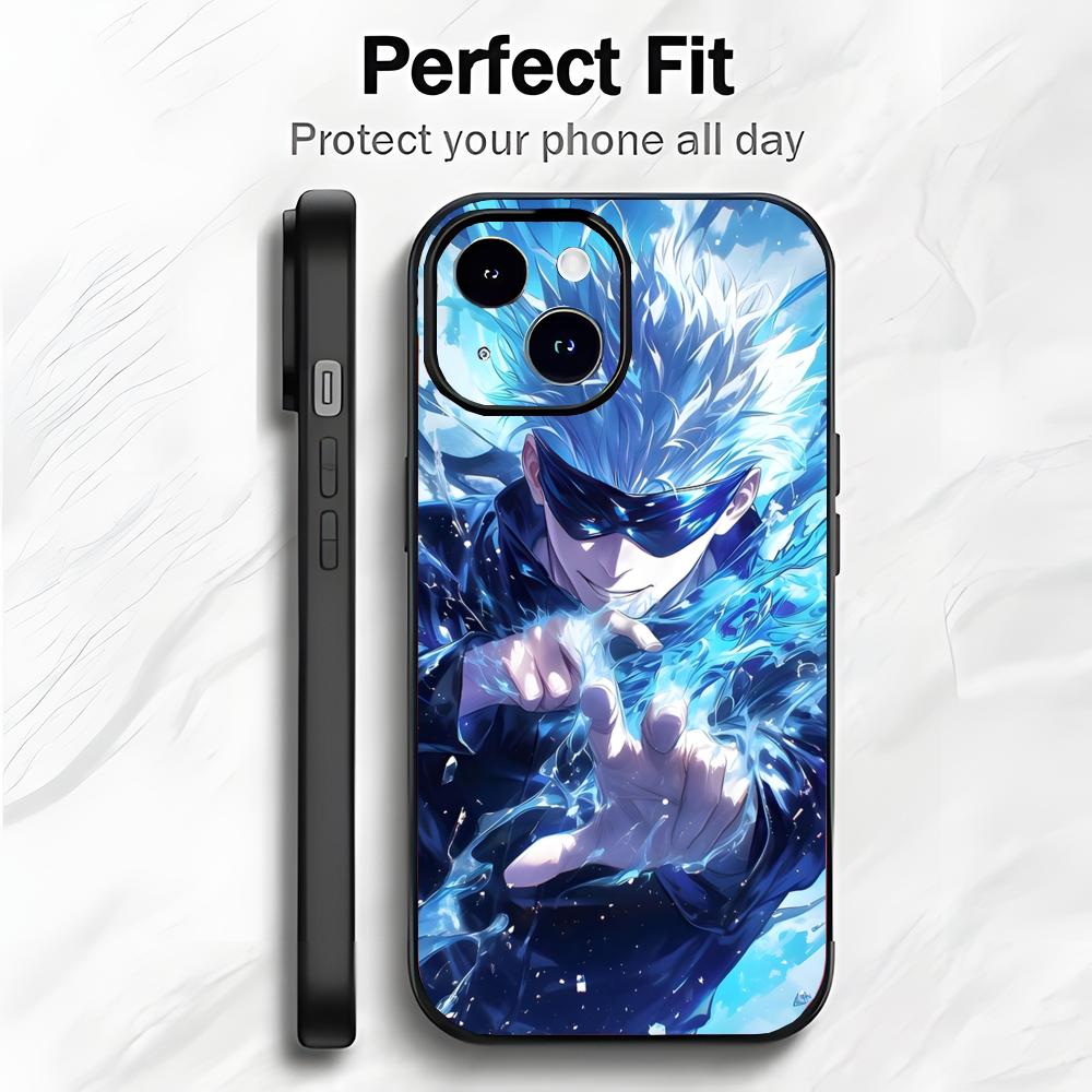 Cool Powerful Anime G-Gojo Satoru Phone Case Phone Case Soft Packaging Lightweight For iPhone17 16 15 14 13ProMax