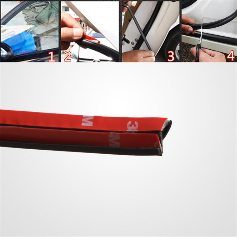 2X80cm B Type B Pillar Car Rubber Seal Strip Anti-Noise Dustproof 3M EPDM Rubber