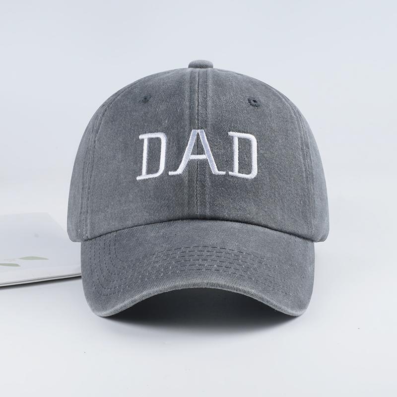 Mlfo “Dad” Embroidered Washed Baseball Cap Soft, Comfortable, Breathable Casual Family Outings Father'S Day Gift Dad Gift