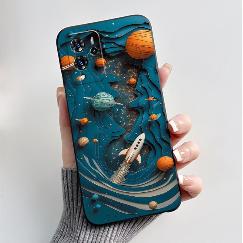 For ZTE V40 Pro 9046 Case Black Jelly Soft Silicone TPU Butterfly Flowers Pattern Phone Casing For ZTE Blade V40 Pro Back Cover
