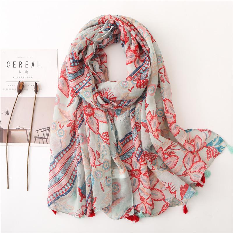 Autumn Fashion Aztec Geometric Viscose Shawl Scarf Lady High Quality Wrap Pashmina Stole Echarpe Foulards Mulsim Hijab 180*90Cm