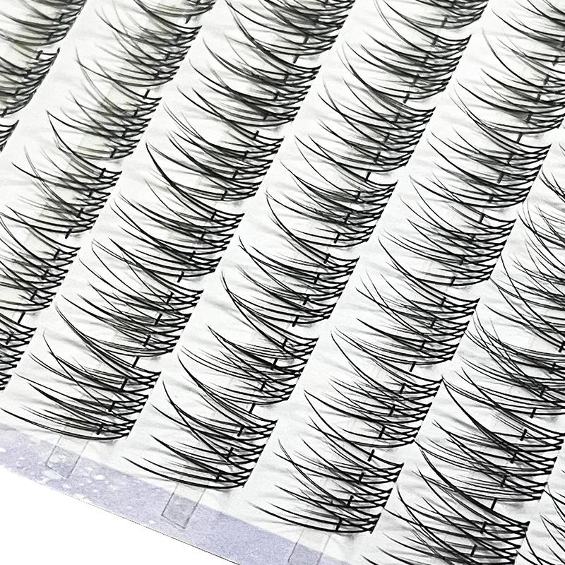 120 bundles Mink False Eyelash Natural Fishtail Lash 3D Russian Individual Eyelash Extension Cluster Makeup Tool Wholesale
