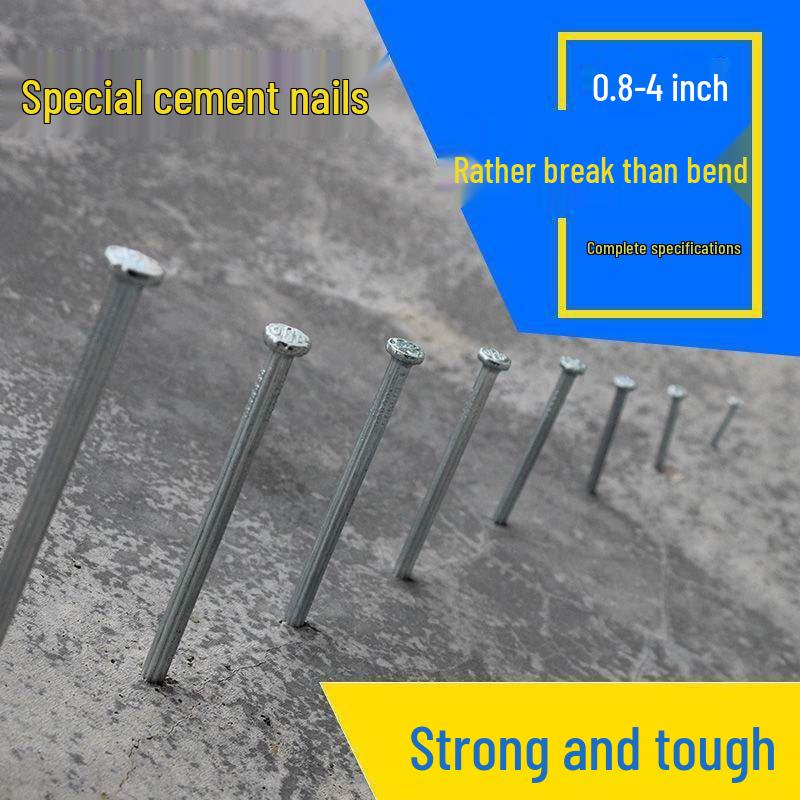 High-Strength Steel Nails: Cement, Wall, Round, Brick, Special Concrete, Picture Frame, Decoration Hooks.