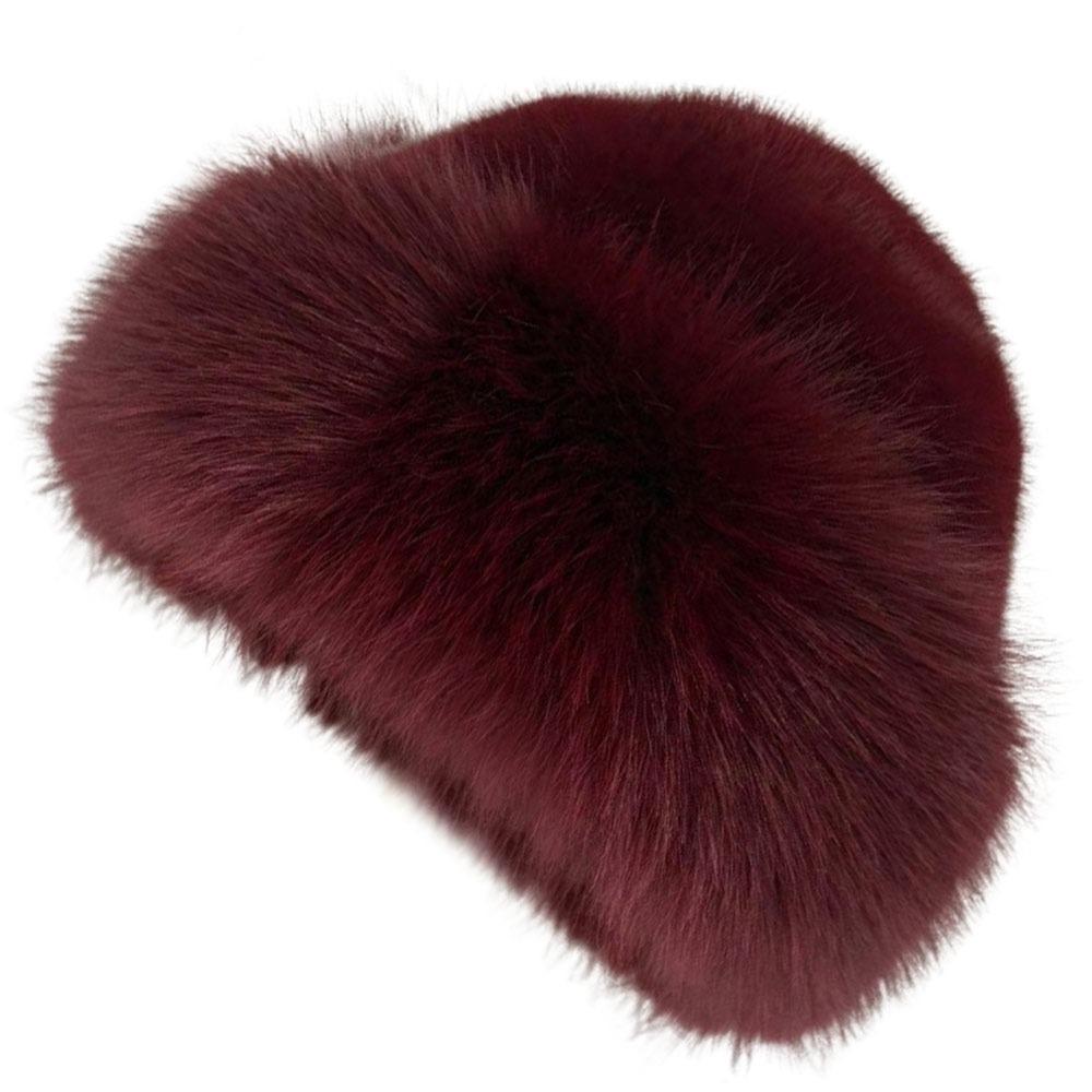 New Fluffy Fur Winter Hat Plush Thicken Bucket Hat Solid Color Cold Windproof Berets Chrismas Gifts