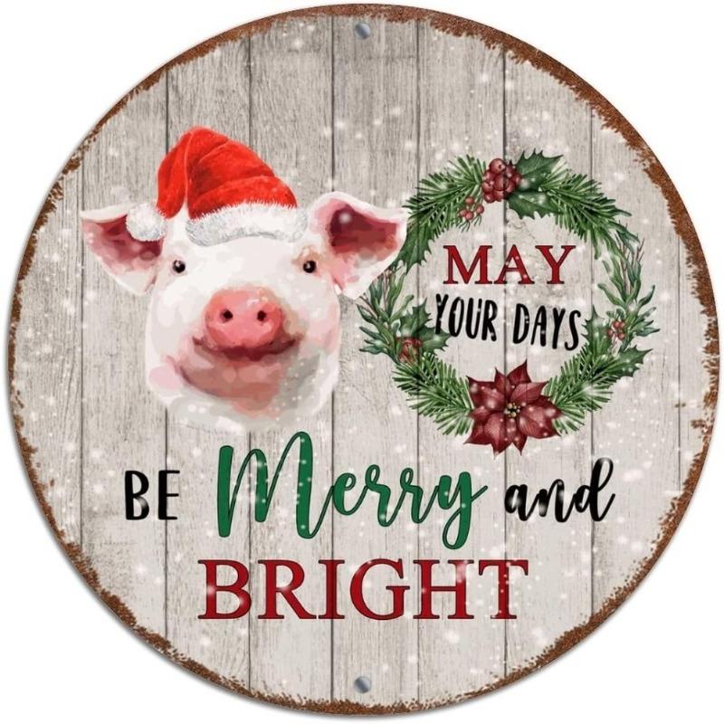 Hexenbesen Halloween Schild, Runde Aluminium Wandplakette 20x20cm