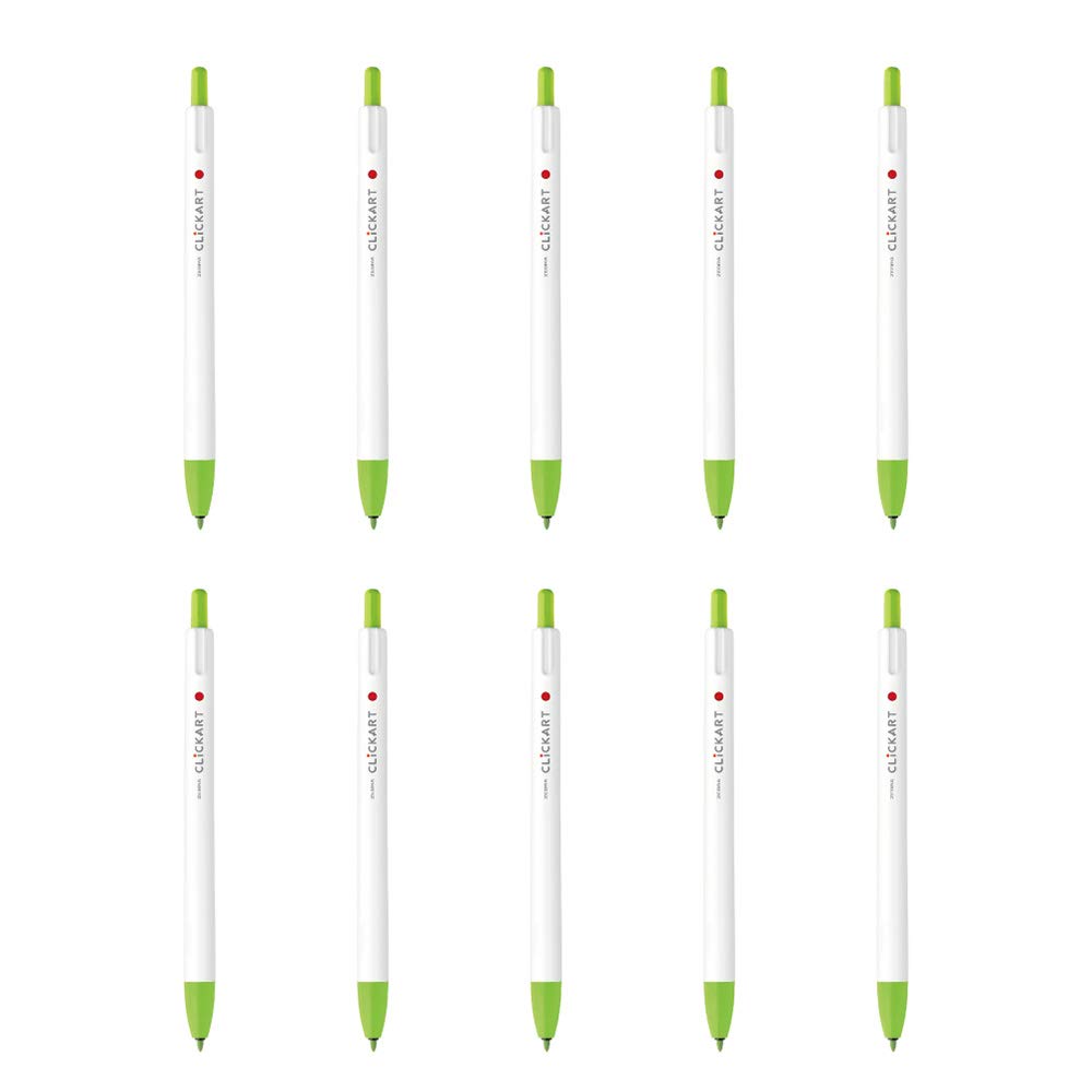 

Zebra Clickart Light 10 Water-Based Pen, Green, Pens, B-WYSS22-LG