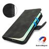 For Samsung Galaxy S25+ Wallet Case Double Folded Edge Skin Touch PU Leather Flip Phone Cover