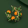 ""Niech wszystko pójdzie gładko i wszystko będzie tak, jak sobie życzysz"". Wysokiej klasy broszka z owocem persymony, spersonalizowana i kreatywna broszka