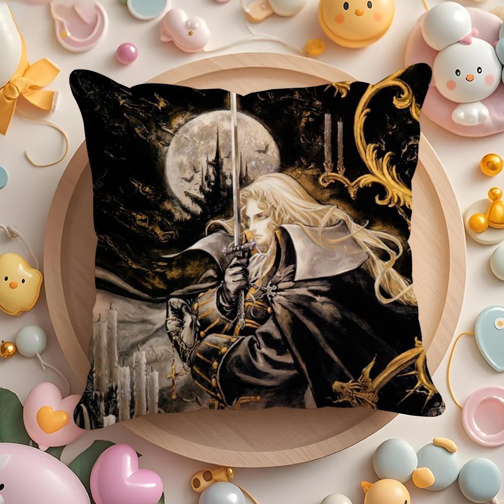 Anime C-Castlevania Cushion Cover Home & Car Multi-Scene Pillow Cover - Reversible, Soft & Durable for Daily Use