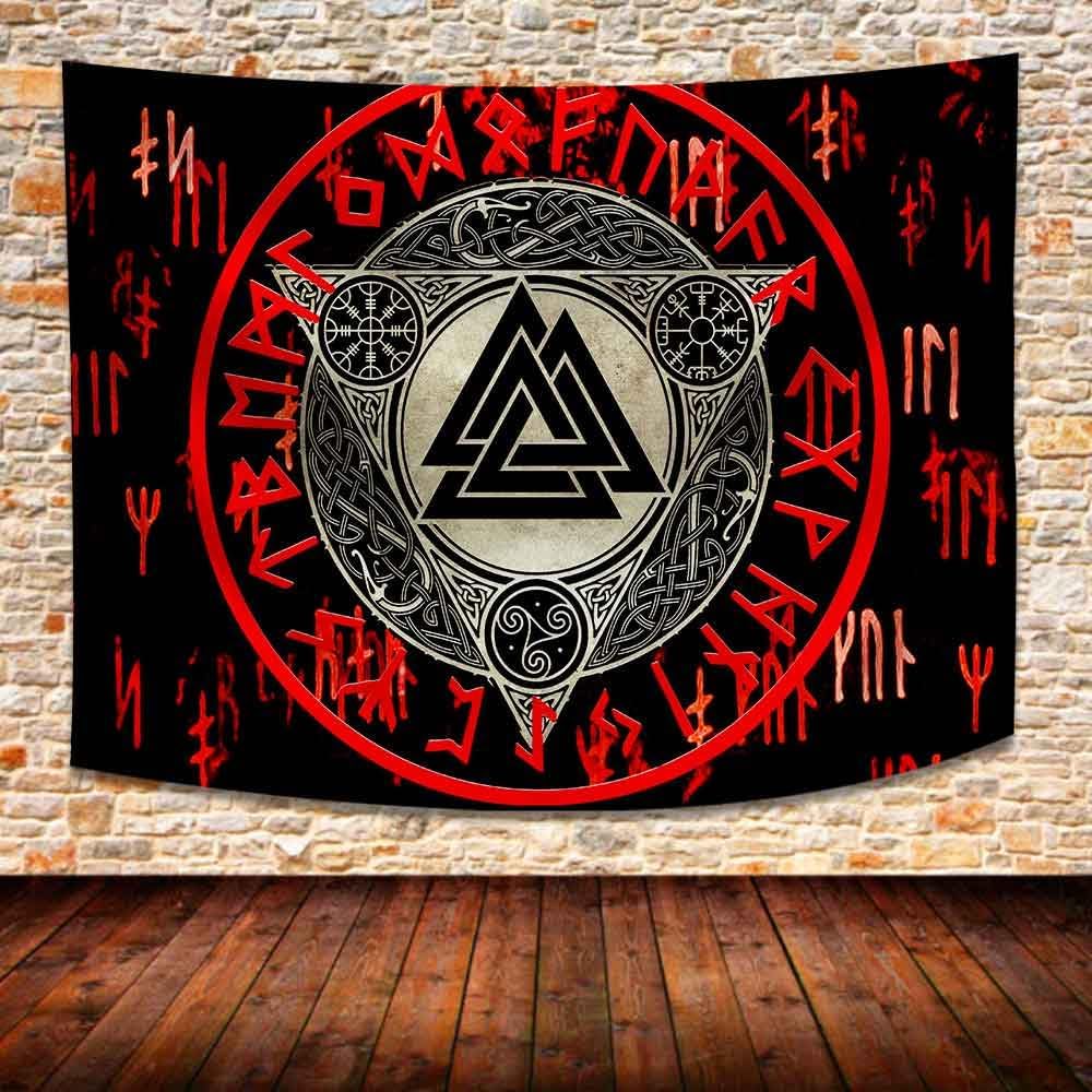 Mystic Occult Tarot Witchcraft Crystal Triangle Pyramid Esoteric Symbol Halloween Bohemian Festival Decor Wall Hanging Tapestry