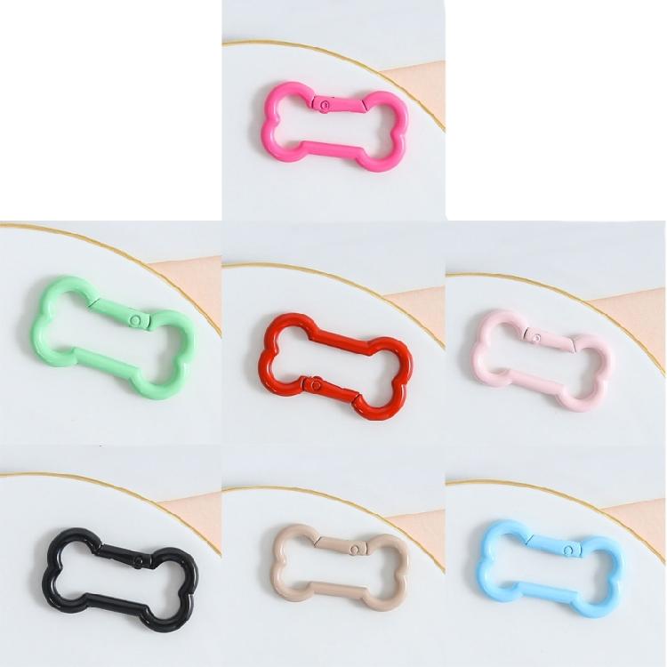 Zinc Alloy Bone Keychain Decoration Spring Operated Clasp Available In 6 Playful Color Options