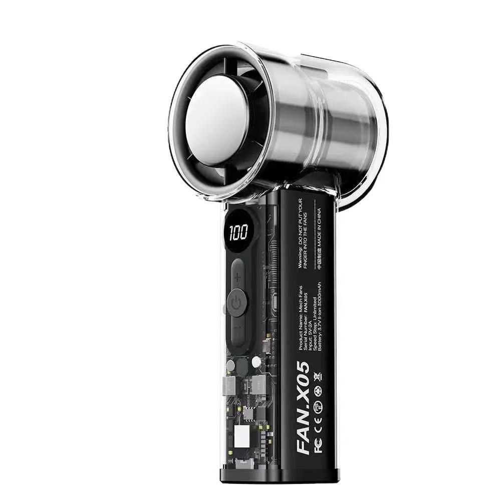New Cross-border Handheld Ice Pack with Brushless Motor, USB Fan, Ultra-light Design, & Strong Wind