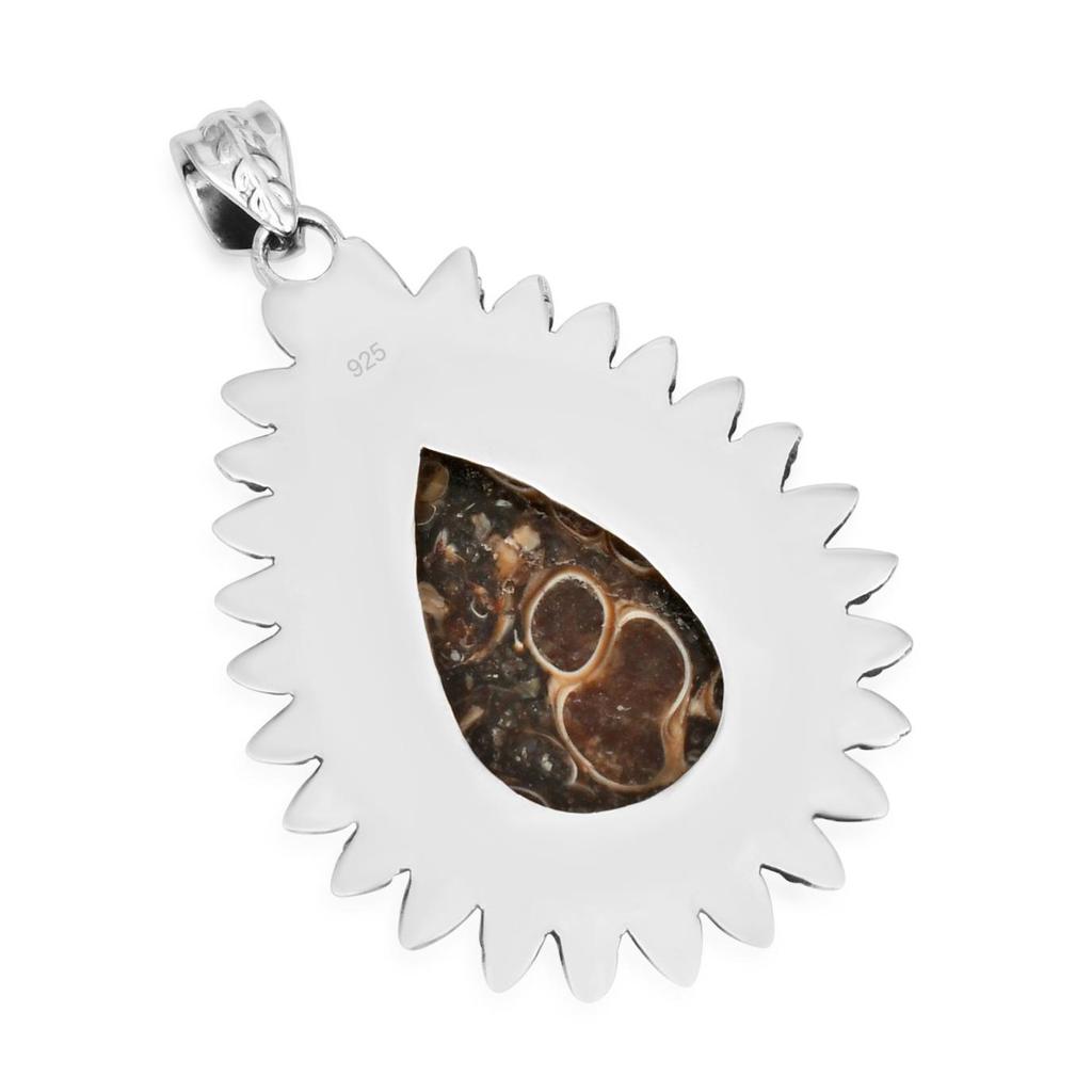 Turtella Jaspis Edelstein Anhänger, 925 Sterlingsilber, Birnenförmiger Edelstein, Handgefertigter Anhängerschmuck, Geschenk für Frauen, Ostergeschenk