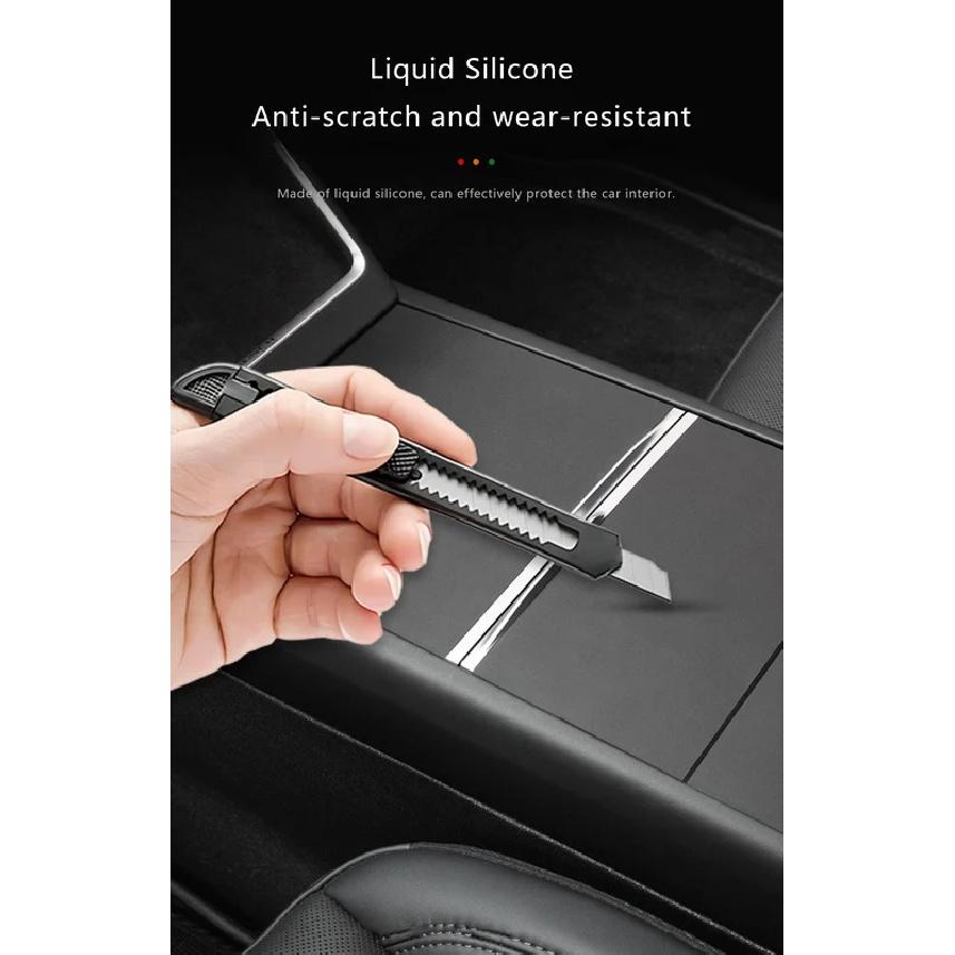 For Tesla Model Y Juniper Central Control Panel Electrostatic Adsorption Sticker Model 3 Highland Console Protect Silicone Cover
