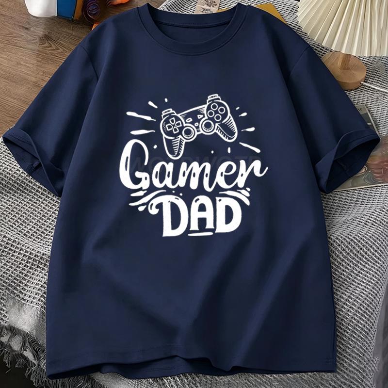 Gamer Dad Tshirt Retro Game Controller Print Tshirt Video Game Lover Casual Mens Tee Fathers Day Gift Short Sleeve Mens Tee S