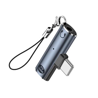 SinLoon USB C na audio adaptér Type C na Aux zásuvka pro sluchátka 100W 2 v 1 PD napájecí adaptér DAC USB C adaptér pro sluchátka pro zařízení USB C bez