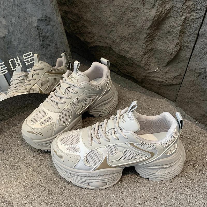 

Новые женские повседневные туфли женские дышащие модные вулканизированные женские кроссовки спортивные для ходьбы беговые туфли на платформе 35