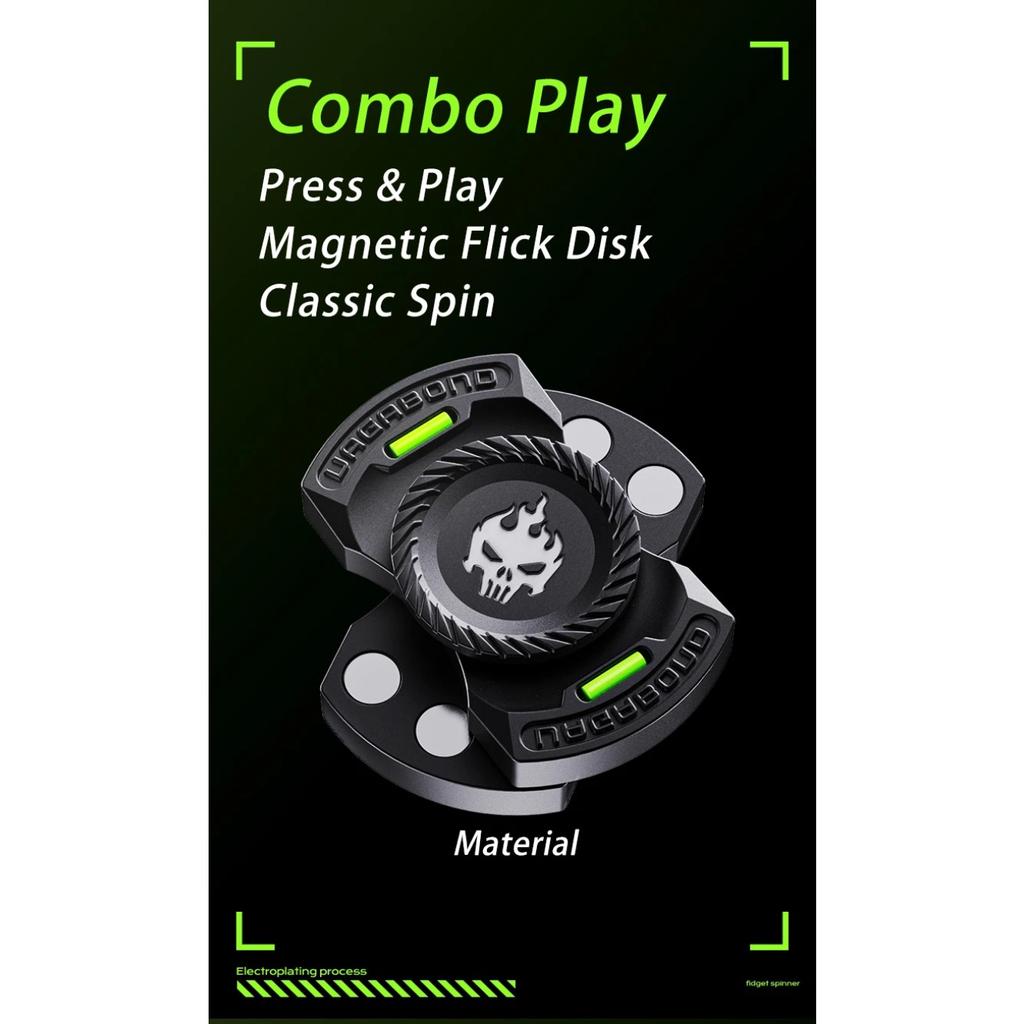 3-in-1 ADHD Focus Tool: Magnetic Fidget Spinner & Push Bubble Toy. Relieve Anxiety & Stress for Kids & Gadget EDC Toy Fidget Toy