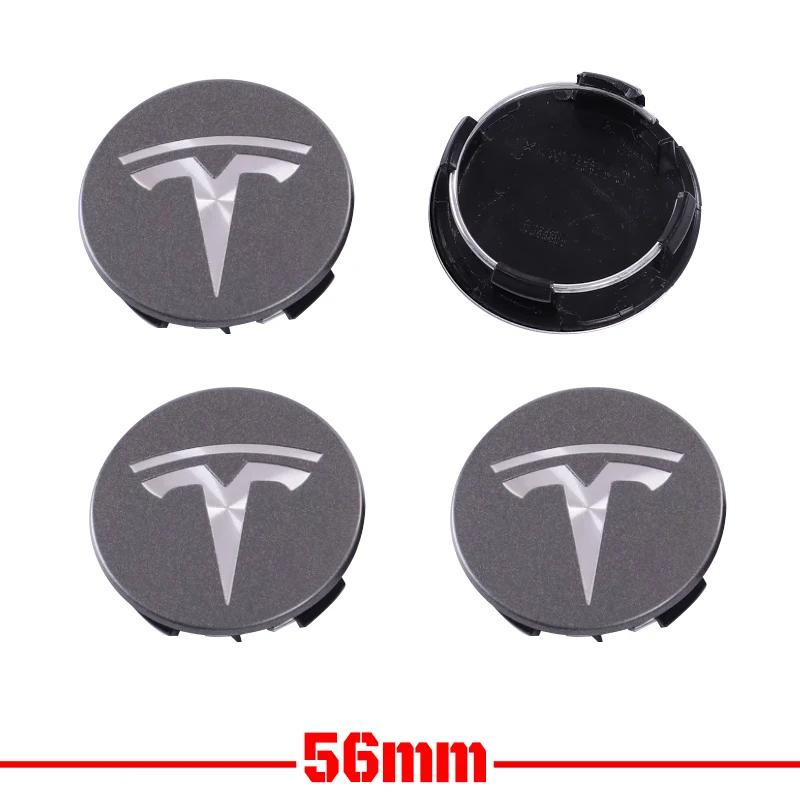 4 Stück für Tesla Model 3 Model Y Abzeichenabdeckungen Radkappen 4 Stück 56mm Radnabendeckel für Tesla Model Y X S 2023 Auto Zubehör Stil