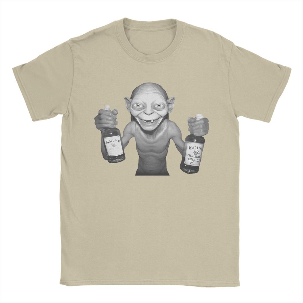 Fashion Gollum drink wine Funny T Shirt For Unisex The Rings Character Cotton T-shirts Short Sleeve Clothing