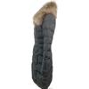 MONCLER [Good condition/domestic regular] HIRONDELLE down jacket with fur collar coat O blackUsed