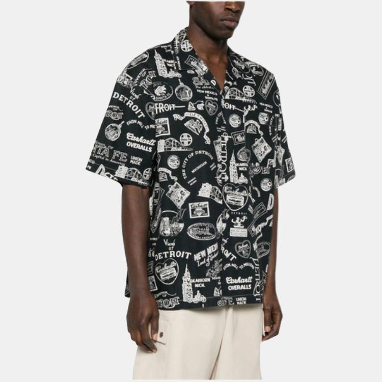 Carhartt WIP SS25 S/S State Souvenir Shirt Loose Comfortable Simple Casual Short Sleeve Shirt Men shirts I034550-2UL-XX