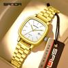 Sanda Couple Quartz Watch Men's and Women's Square Watch 3ATM Waterproof Calendar Simple and Elegant Women's Watch3278.3277