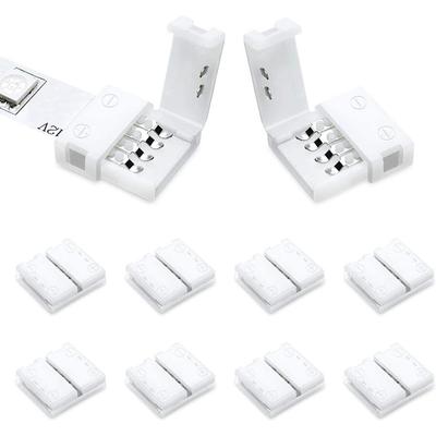 10/20/50PCS LED Light Solderless Unwired Adapter 5050 RGB 4-Pin 10mm LED Light Strip Connectors