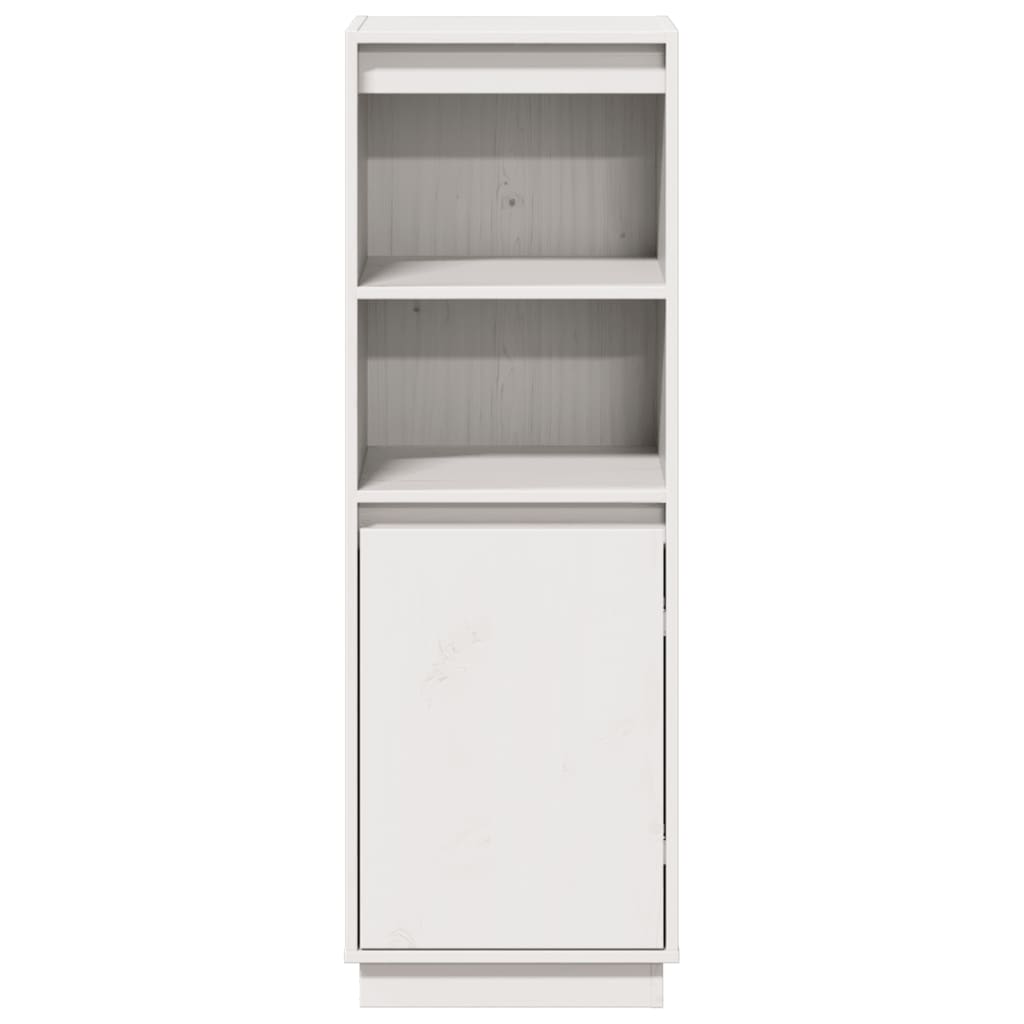 Highboard White 37 x 34 x 110 cm Solid Pine Wood