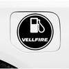 Car Tank Cover Sticker, Wellfire Car Fuel Outlet Decal, Fuel Vent Cover, Sticker, Car Sticker 1 Piece (Black, Wellfire)