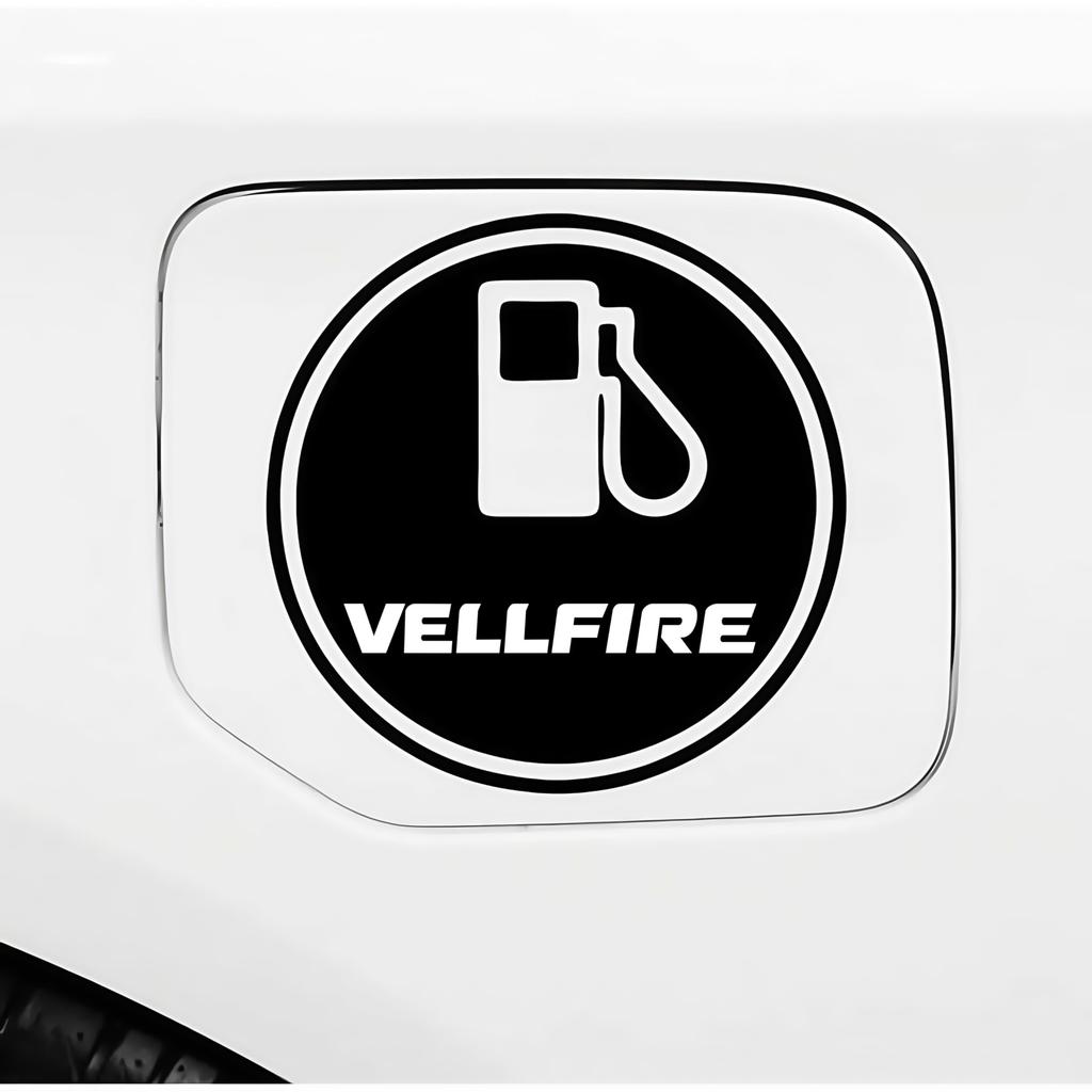 Car Tank Cover Sticker, Wellfire Car Fuel Outlet Decal, Fuel Vent Cover, Sticker, Car Sticker 1 Piece (Black, Wellfire)