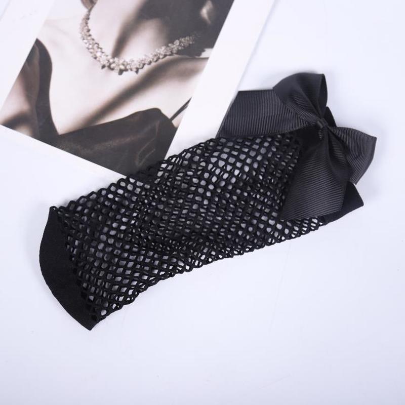 Sommer kurze Socken mit dünnem Fischernetz, atmungsaktive Netzsocken, Schleifen-Fischernetzsocken kurz