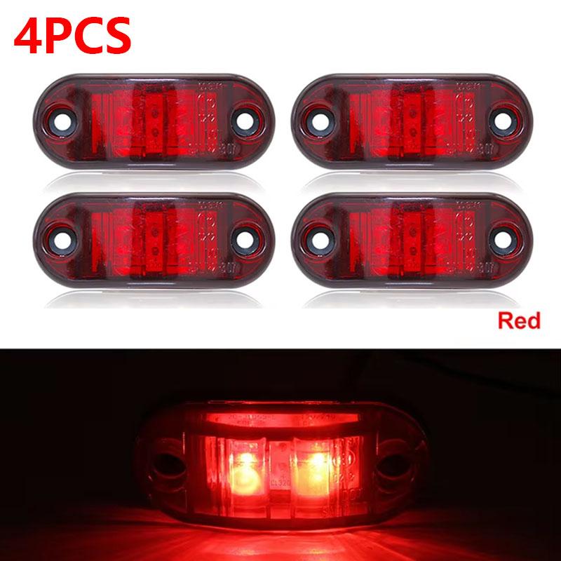 2/4Pcs Amber Warning Light 12v 24v Led Side Marker Lights for Trailer Trucks Car Strobe Lamp Clearance Signal Lamp Accessories