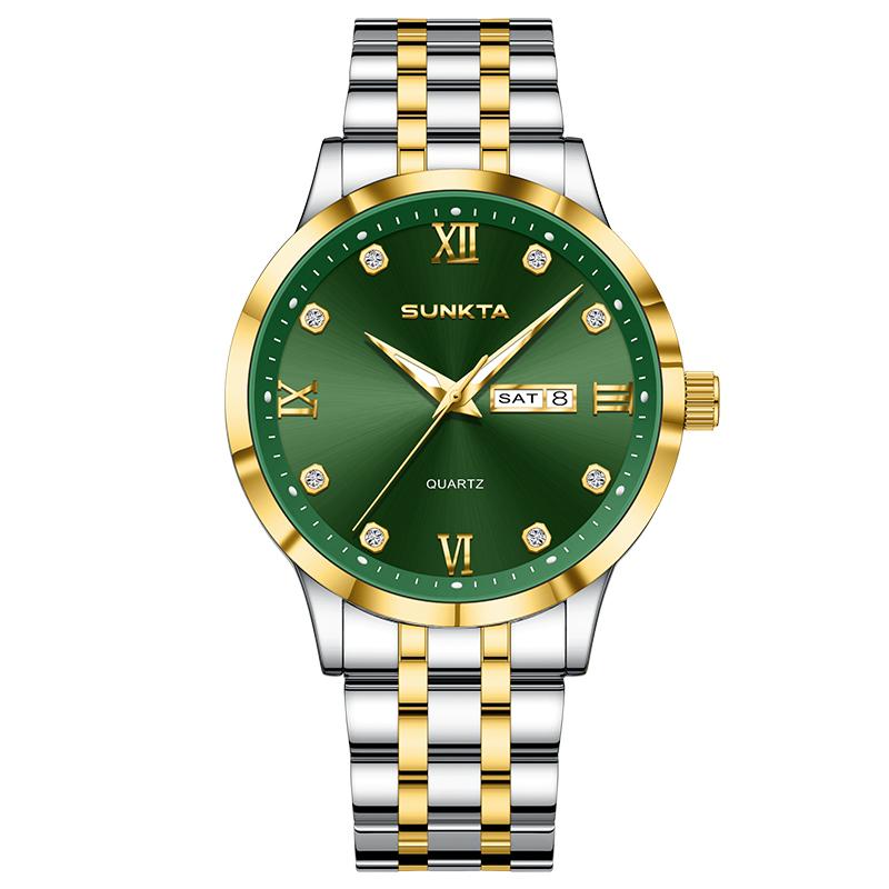 Sunkta New Men Watch Luxury Business All-steel Watch Classic Fashion Men's Quartz Watch