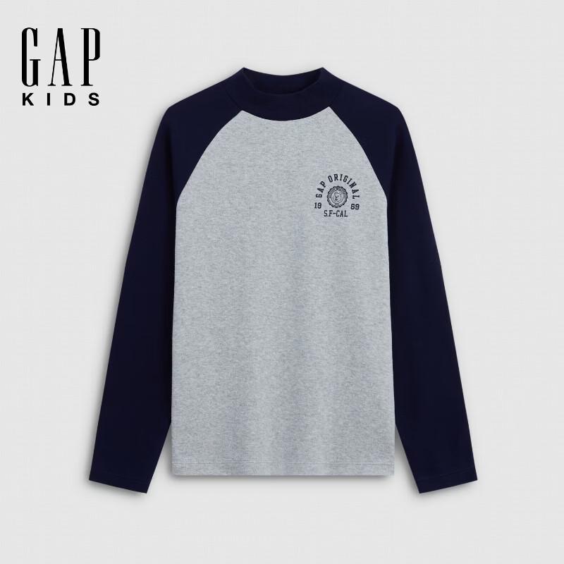 Gap Boys' Casual Colorblock Graphic Long-Sleeve T-Shirt