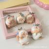 3D Siamese Cat Phone Charm Keychain: Cute Cartoon Bag Decoration for Couples and Friends