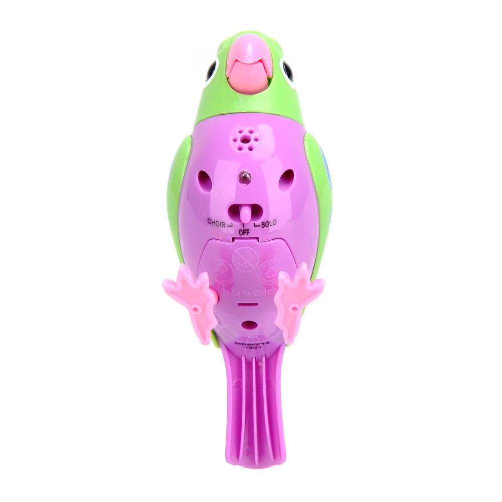 20 Songs Plastic Sound Voice Control Activate Chirping Singing Bird Funny Toy Gift for Children Electronic Pet Random Style 1PCS