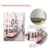 Pink Flower Rose Paris Tower Tram Balloon Wall Art Canvas Painting Nordic Posters And Prints Wall Pictures For Living Room Decor