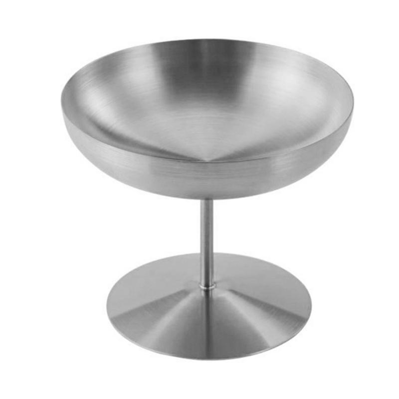 Elegante Retro-Dessertschalen aus Edelstahl mit Fuß 150ml/250ml Fassungsvermögen für Eis Cocktails Salate
