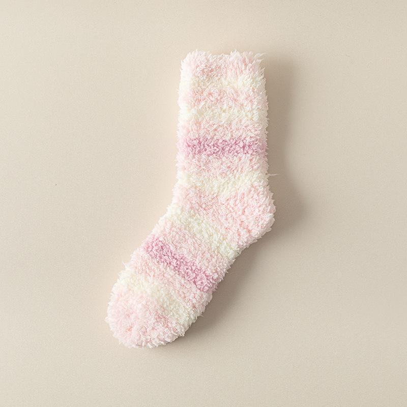 Women's Mid-Calf Coral Fleece Sleep Socks - Warm Home Floor Socks