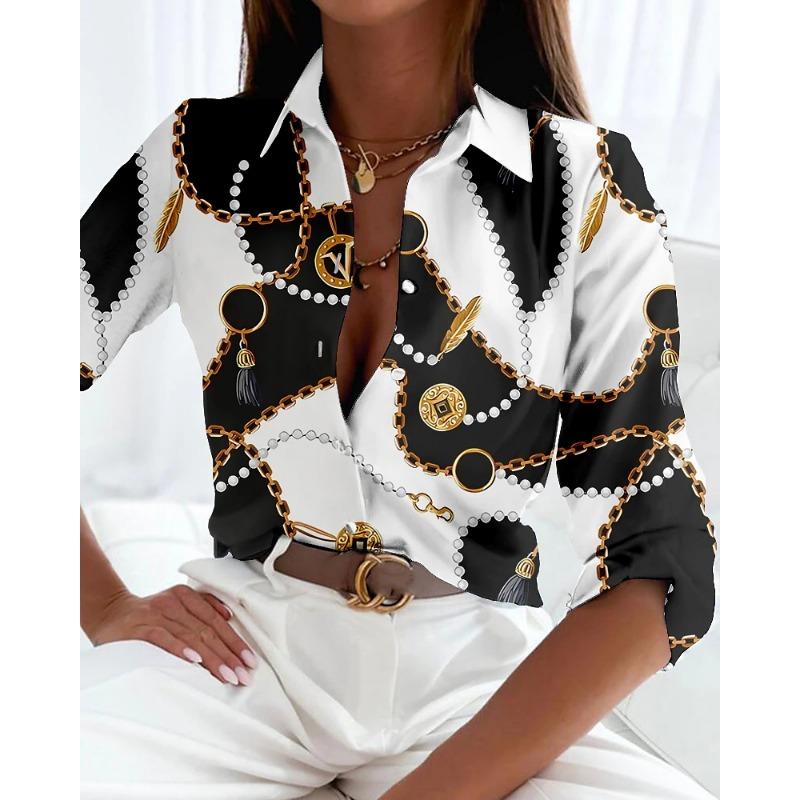 Temperament Loose Woman Shirt Fashion Casual Blouse Elegant Long Sleeve Woman Shirt