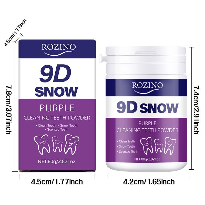 Purple Whitening Tooth Powder for Teeth Cleaning, Removes Yellow Stains & Tartar, Freshens Breath, Natural Herbal Formula, 100g