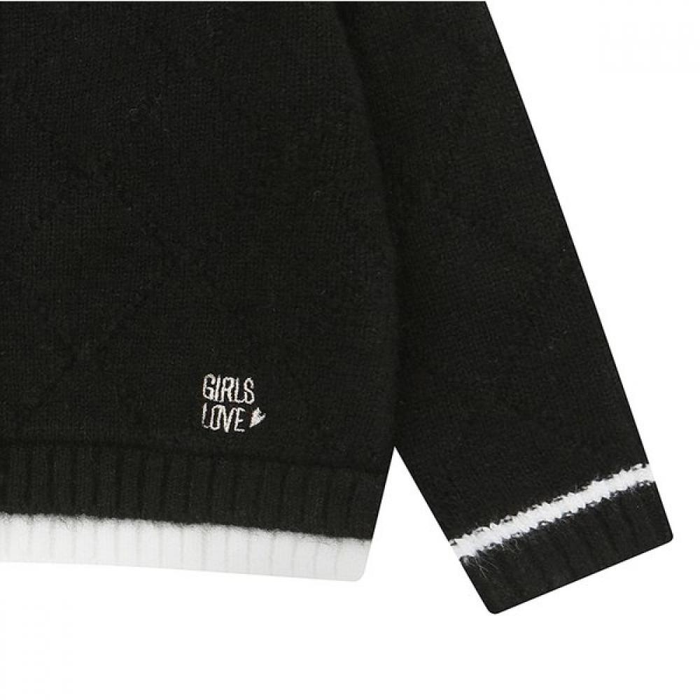 Tiffany Black Layered Cardigan Black T55kaw011