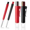 Durable 2.8mm Lead Woodworking Pencil Built-in Sharpener Deep Hole Carpenter Marking Pencil Construction Pencils Carpenter Work