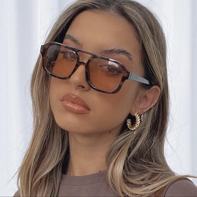 Round Vintage Sunglasses Woman  Fashion Design Retro Brand Sun Glasses Female Lady Double Bridges Designer