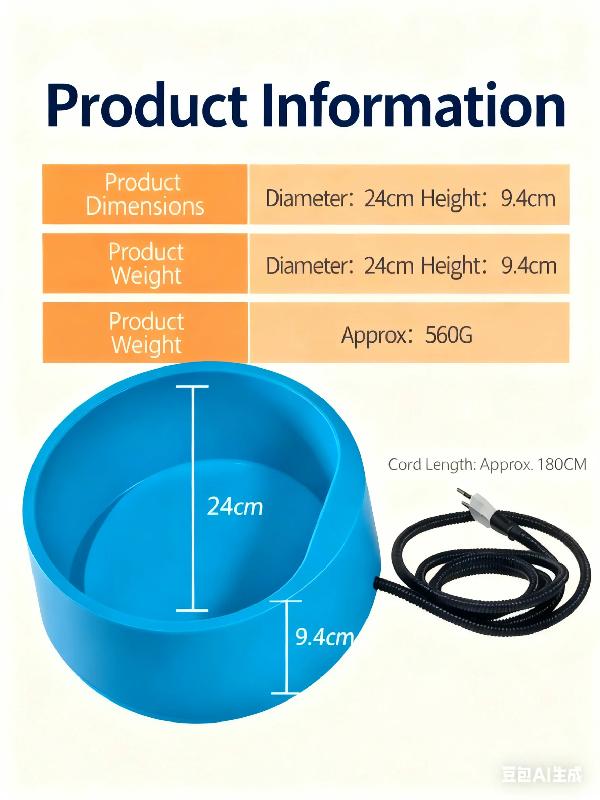 Pet Constant Temperature Heated Drinking Bowl Cat Dog Water Bowl Heated Drinking Dispenser For Dog Cat Chicken Duck Feeding Tool