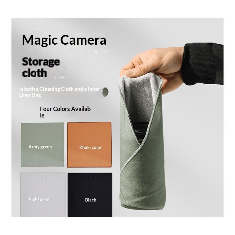 Magisches selbstklebendes Kamera-Wickeltuch mit weichem, fusselfreiem Futter, doppelt verwendbar für Fotografen, Außenaufnahmen, tägliche Aufbewahrung